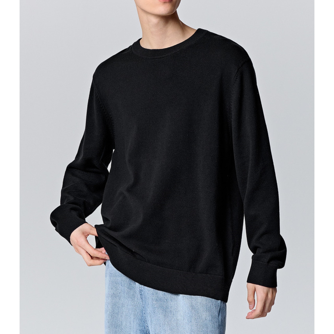 クルーネック長袖Tシャツ af0112