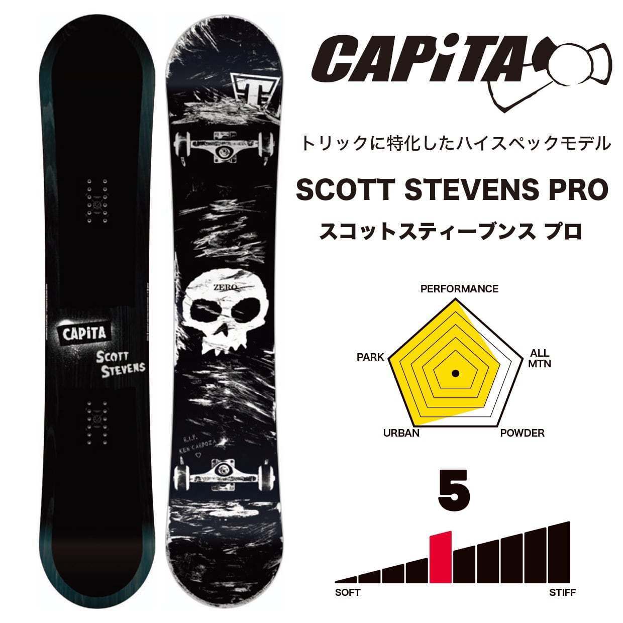 型落ち. 22-23モデル. CAPITA. 10Y SCOTT STEVENS PRO （ZERO COLLAB 