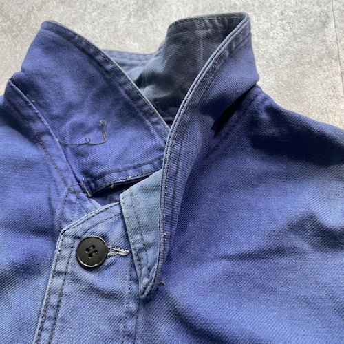 50-60s サンフェード BLEU VERDUN フレンチワークジャケット 詳細写真10