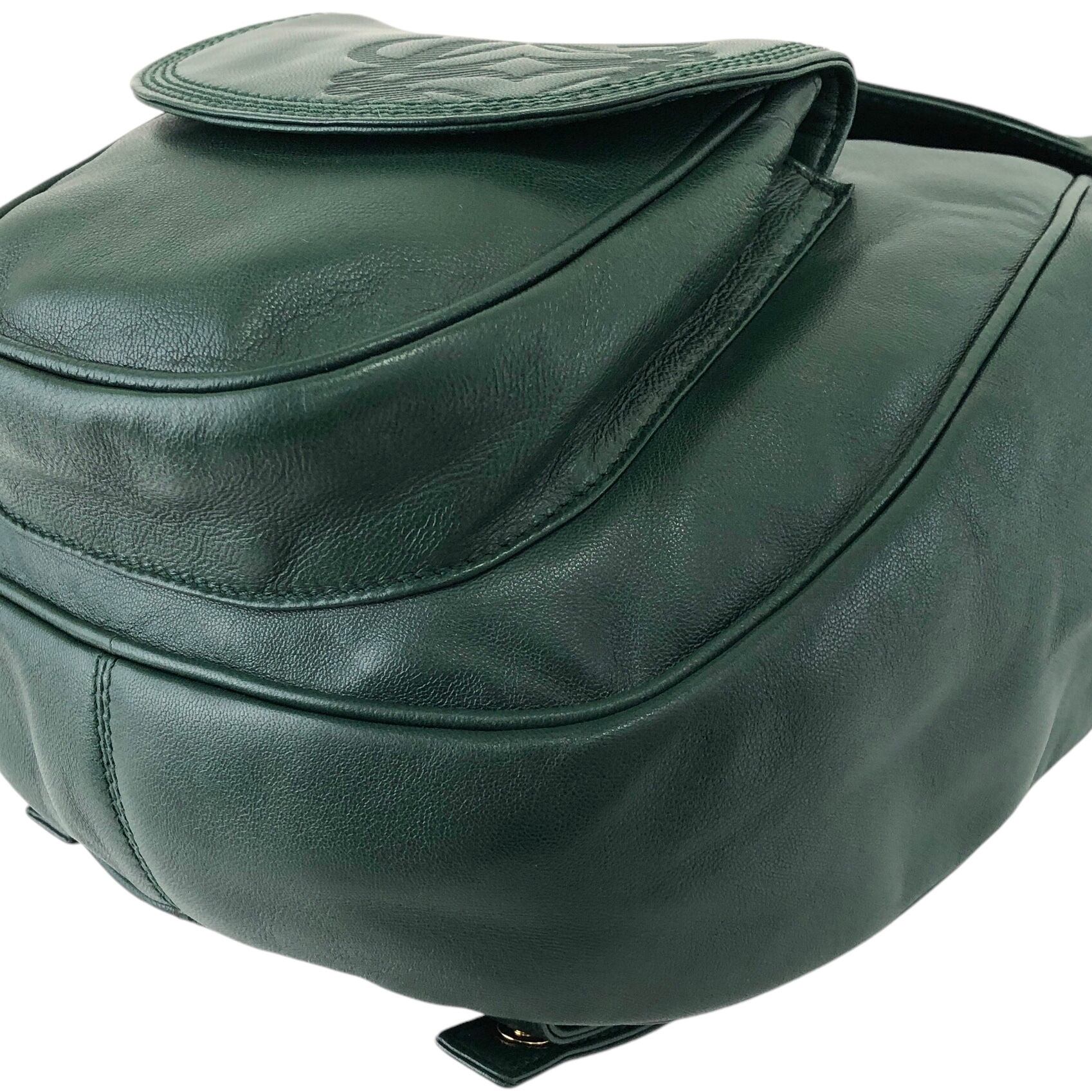 LOEWE ロエベ バックパック グリーン アナグラム ナッパレザー LOEWE ロエベ バックパック グリーン アナグラム ナッパレザー