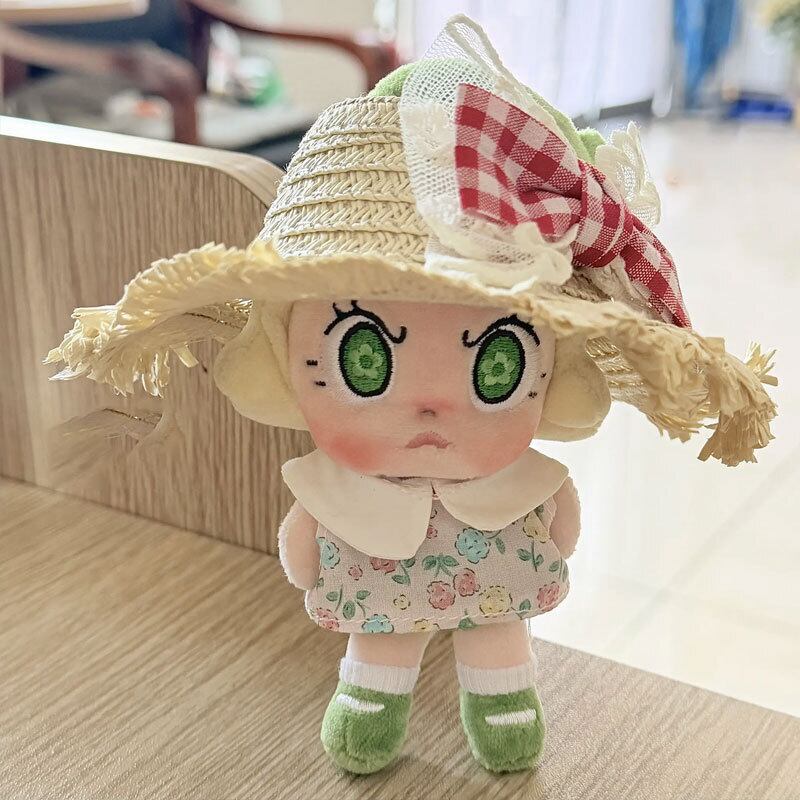 angrymolly用 夏コーデ 花柄ワンピース+リボン付き麦わら帽子