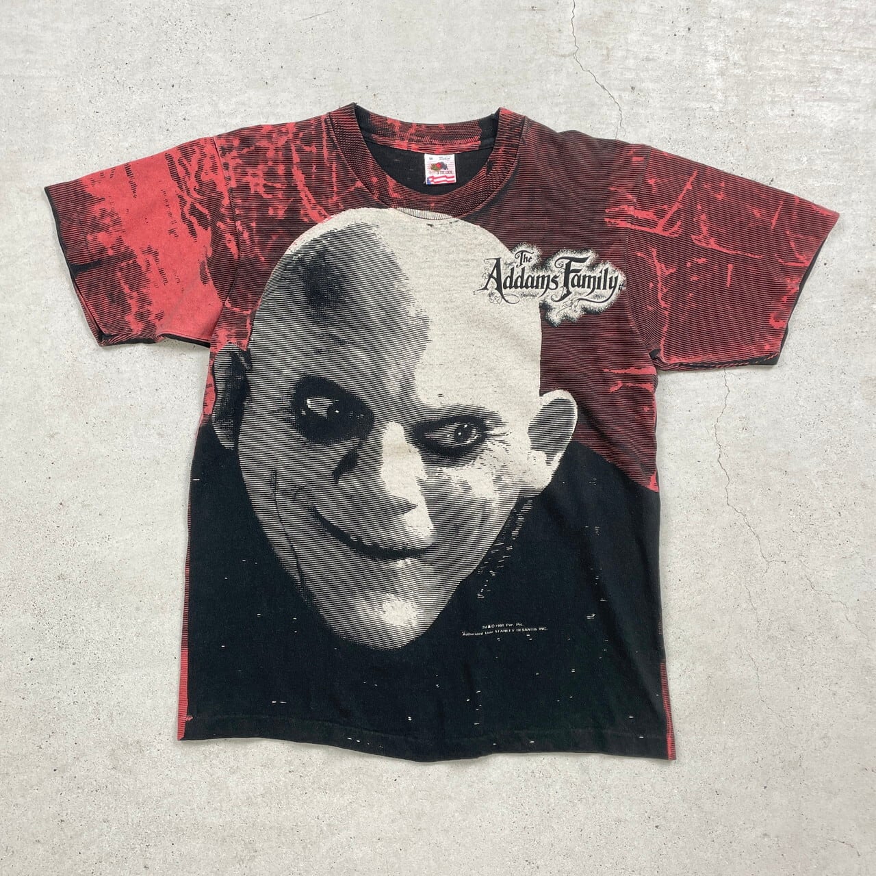 90sUSA製アダムスファミリームービーTシャツシングルステッチブラック古着XL dd053a1c3a55ecd34ac1d424a16c02