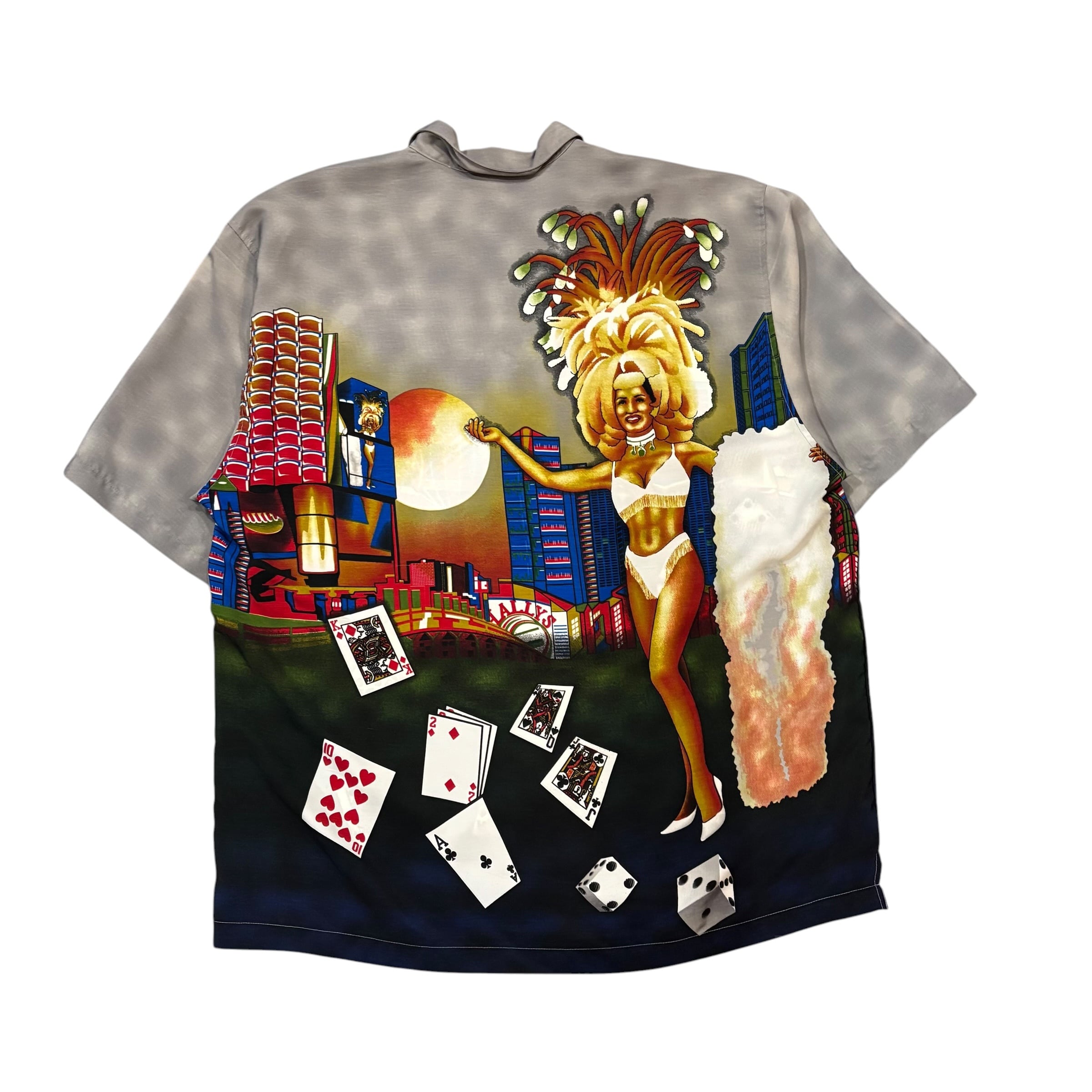 【古着】Las Vegas ”Casino Design” half Sleeve Shirt