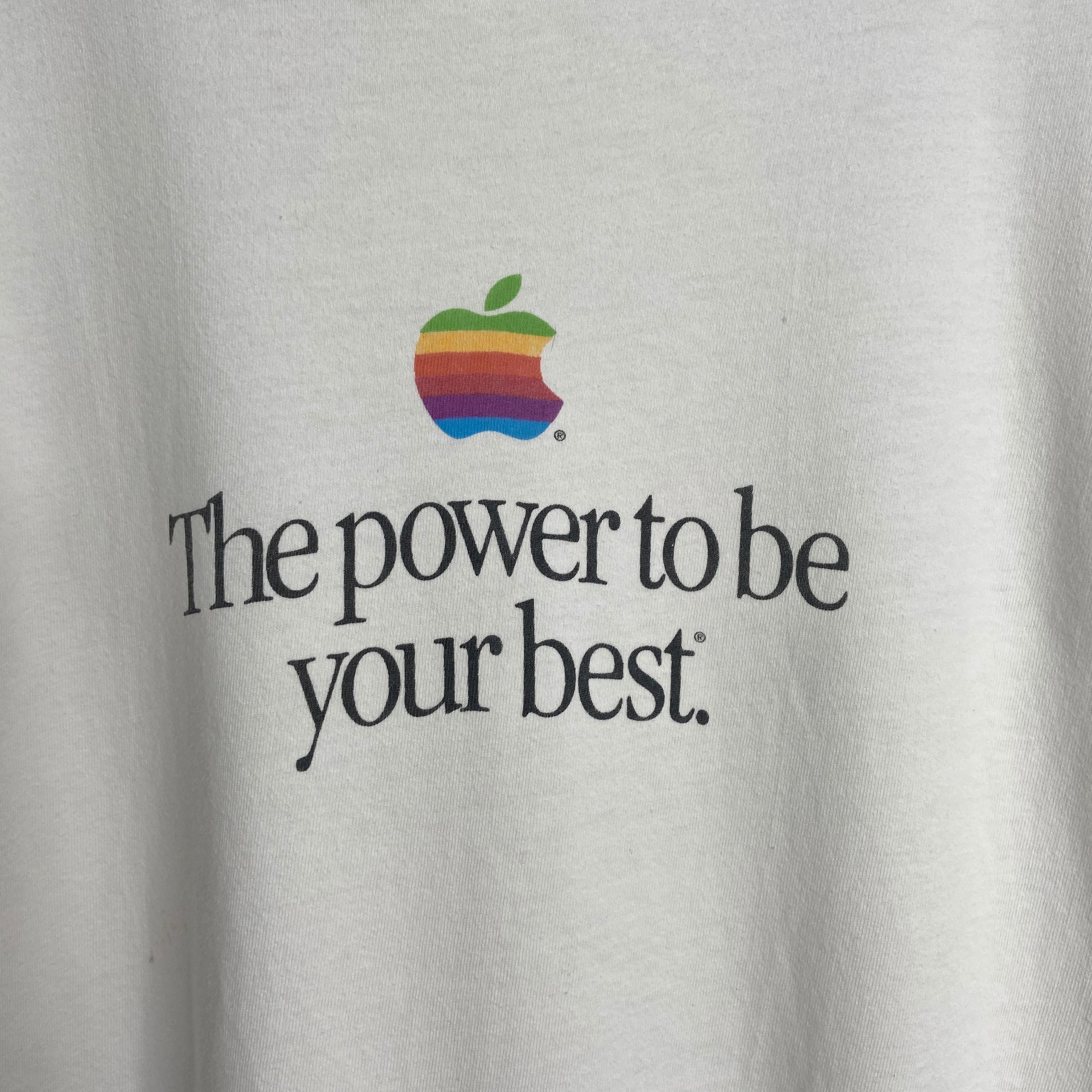 90s USA製 Apple アップル 企業ロゴTシャツ 企業T ホワイト XL | 古着