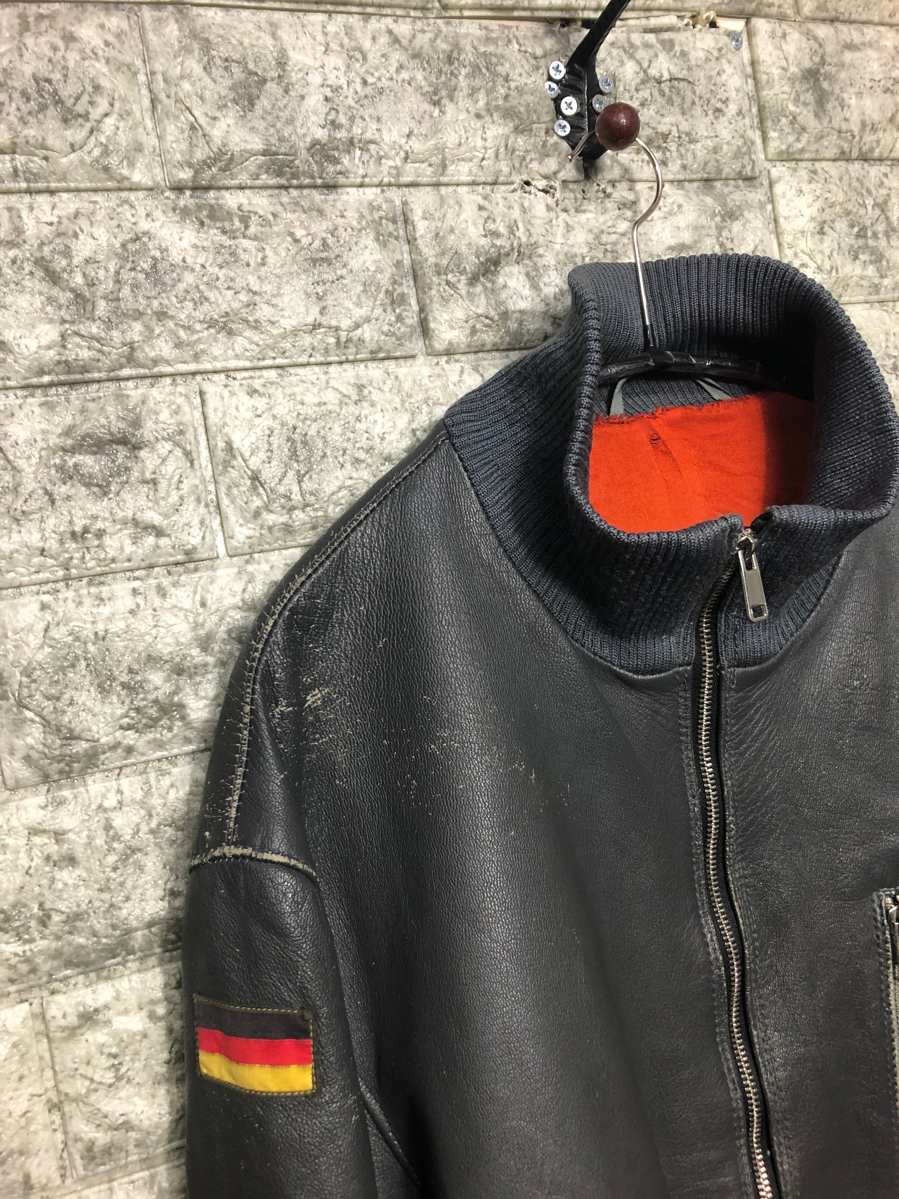 ぎ*が様 軍本物 90s luft waffeドイツ軍 レザーフライトジャケット 軍本物 90s luft waffeドイツ軍 レザーフライトジャケット GOAT