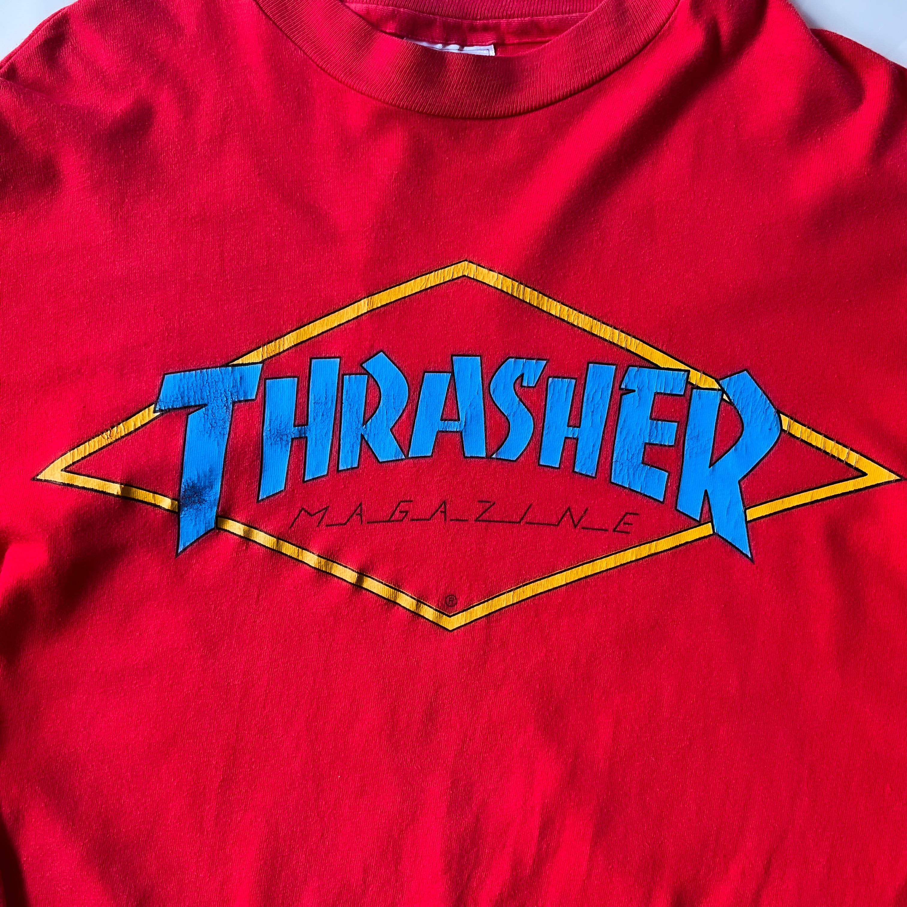 90s “THRASHER” made in usa HANES body long sleeve Tee 90年代