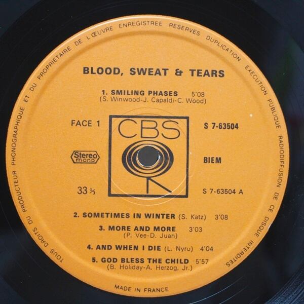 Blood, Sweat And Tears / Blood, Sweat And Tears [S 7-63504] - 画像4