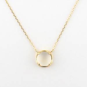 Calm round necklace〈Moon stone〉