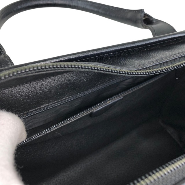 CELINE セリーヌ ハンドバッグ ブラック サークルロゴ レザー ボストンバッグ vintage ヴィンテージ オールド sb46fs