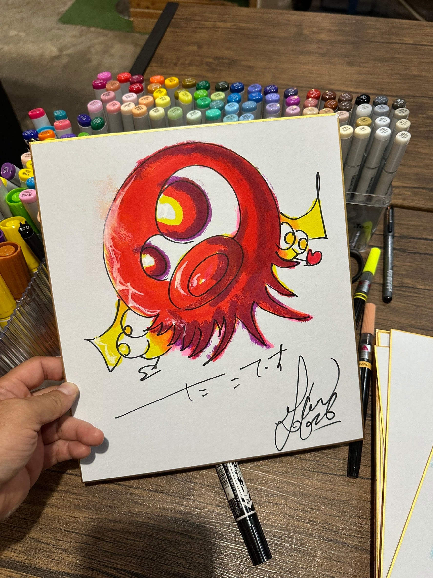 スプレーアートエデン 原画 ウッドアート 金魚と花火2枚セット