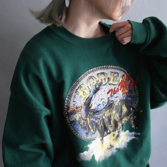 nice green over size loose sweat