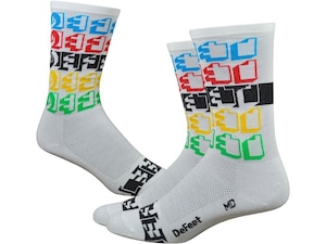 DeFeet Ai 6" Positive Space Socks （White）- SMALL