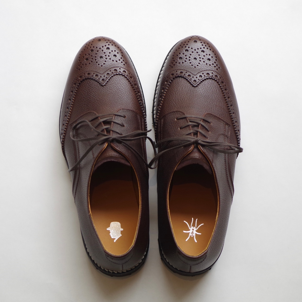 Tomo&Co  WING TIP  BROWN SHRINK TMTK-S-0029SH