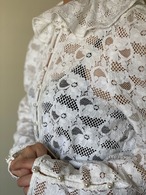 Ruffle Collar Lace Blouse