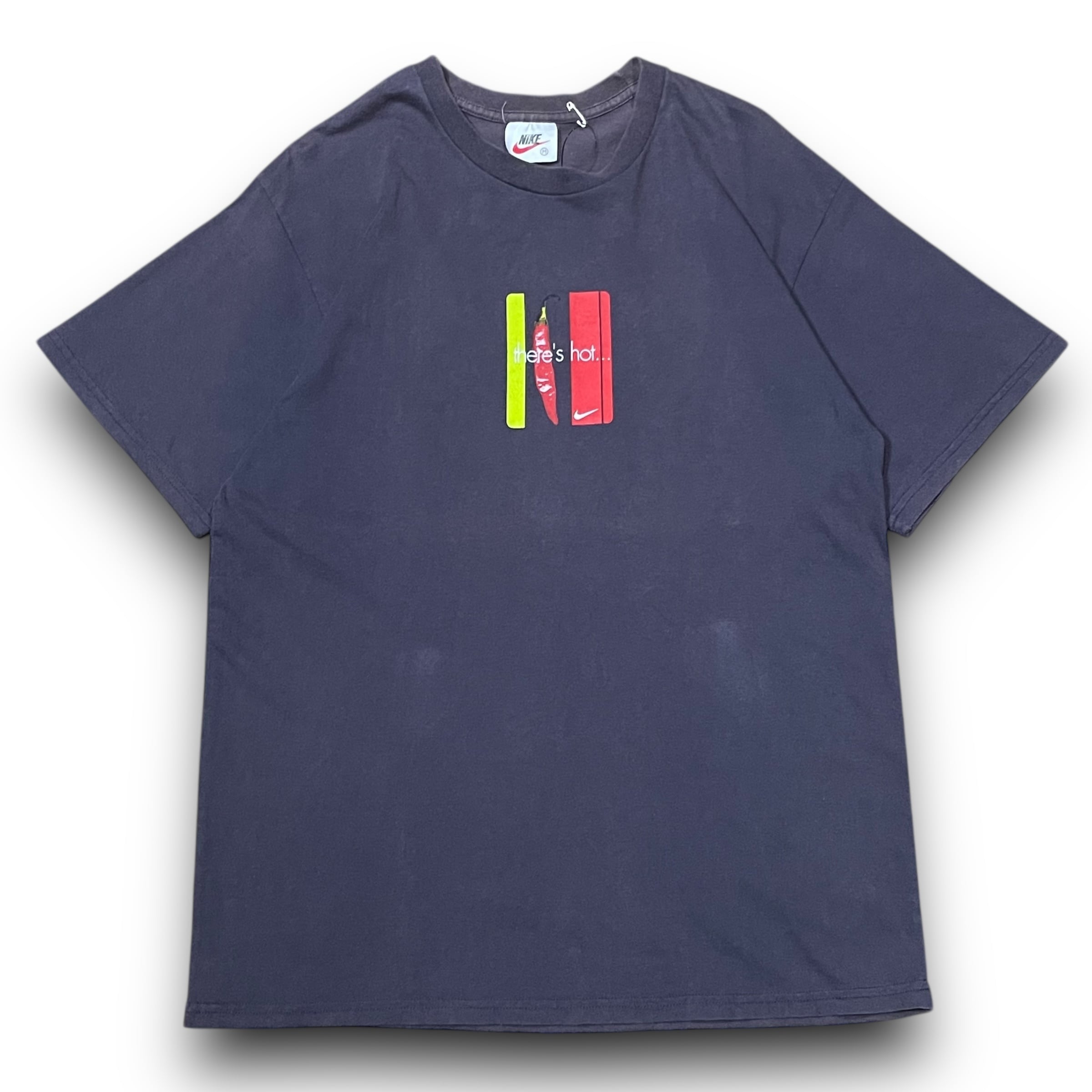 M】【90年代】 NIKE ナイキ プリントTシャツ 半袖Tシャツ グレーT