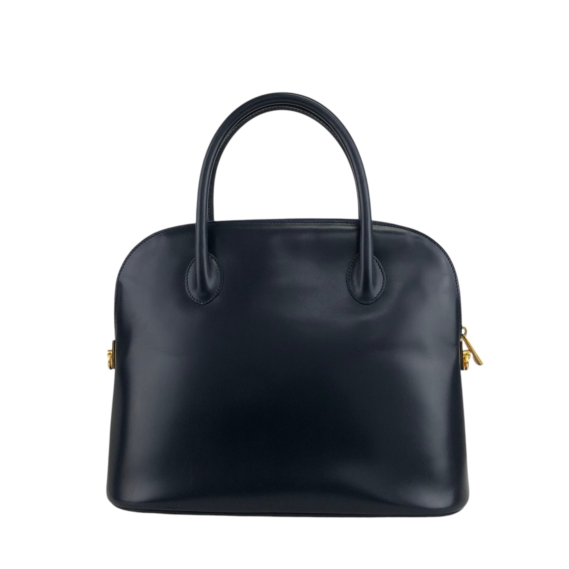 CELINE セリーヌ ハンドバッグ ネイビー ガンチーニ レザー vintage