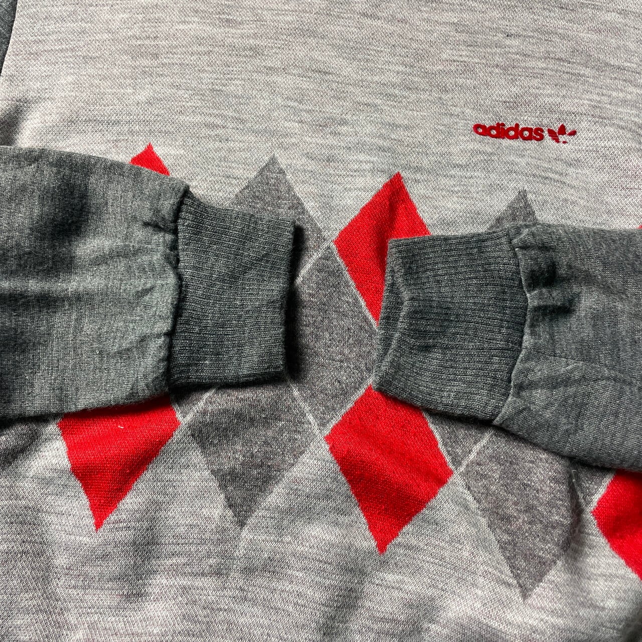 70年代 フランス製 adidas アディダス VENTEX社製 アーガイル柄 