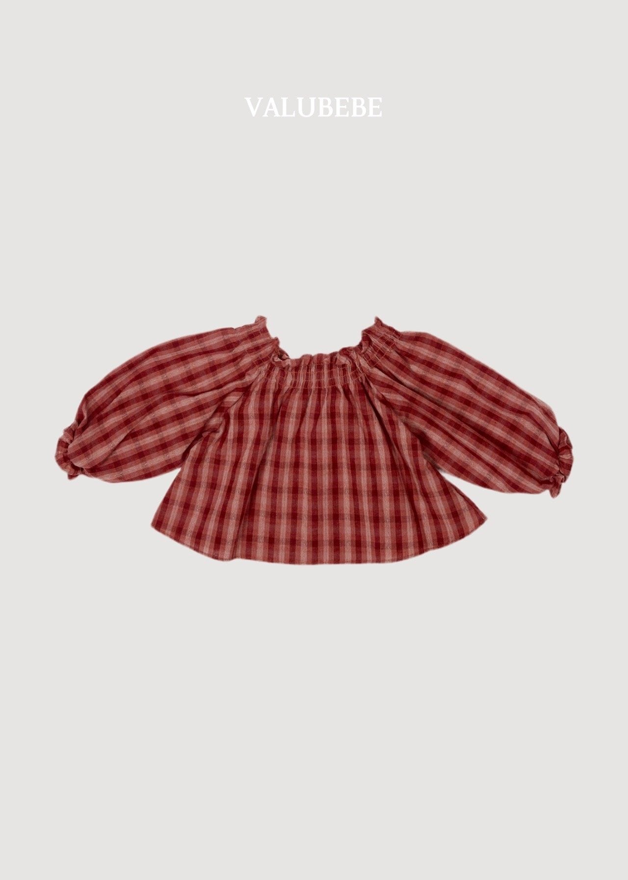 送料無料【予約】/ デューディチェックスモークブラウス / valubebe
