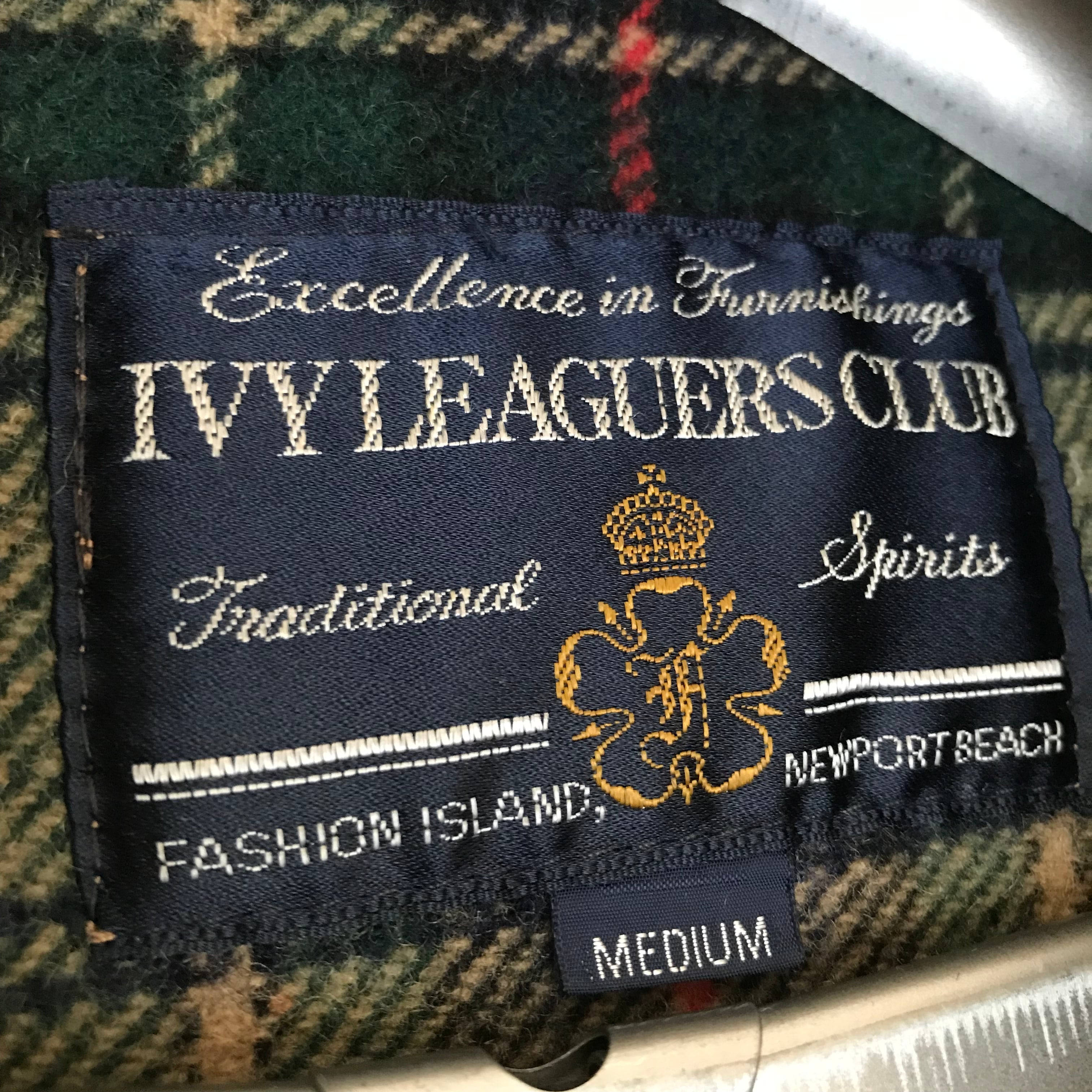 England製 IVY LEAGUERS CLUB アイビーリガーズクラブ ウール ダッフルコート メンズMサイズ 古着屋 RAF  used＆vintage clothing
