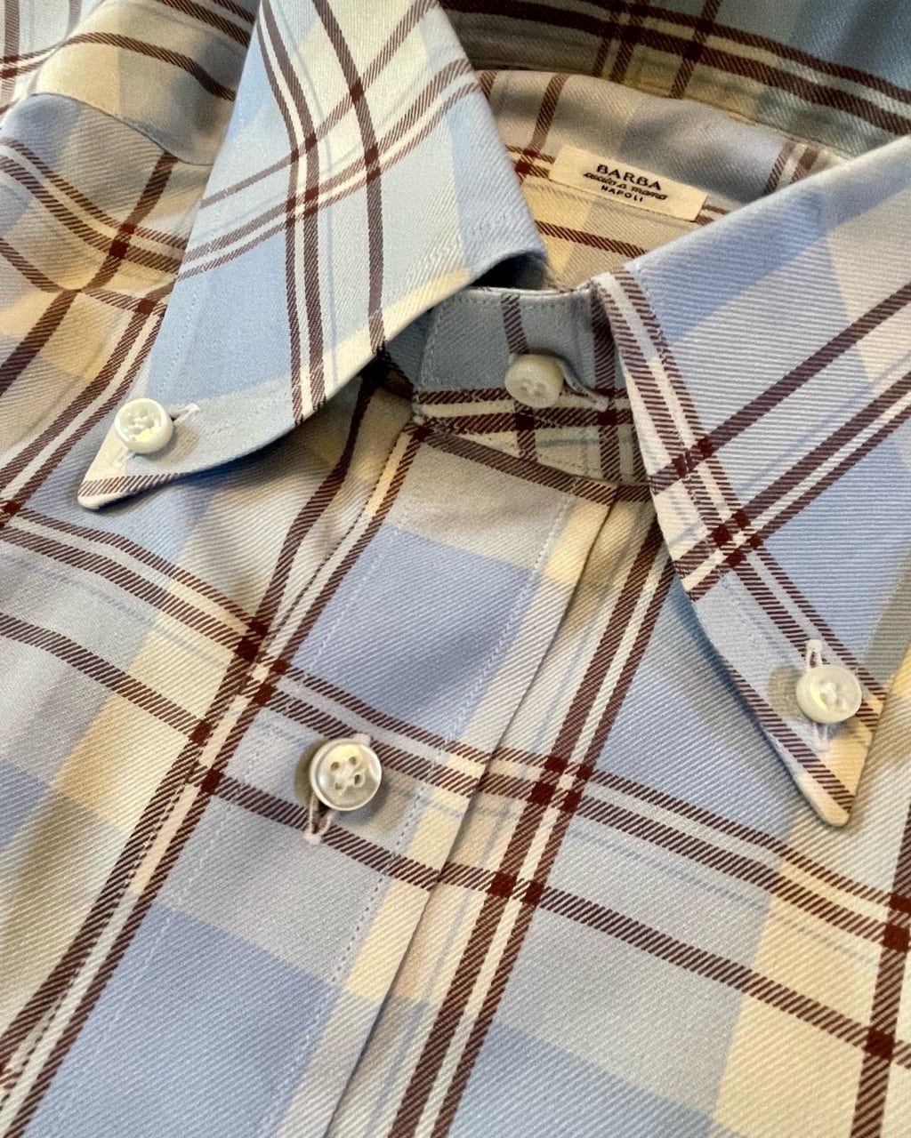 新品未使用品！BARBA,バルバ,ストラスブルゴで35200円購入,フィナモレ BARBA（バルバ）406 コットンブロードロンドンストライプワイド