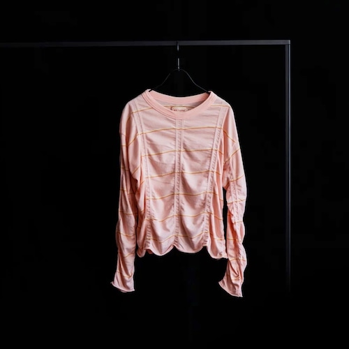 MEYAME │TUCK JACQUARD BORDER PULLOVER