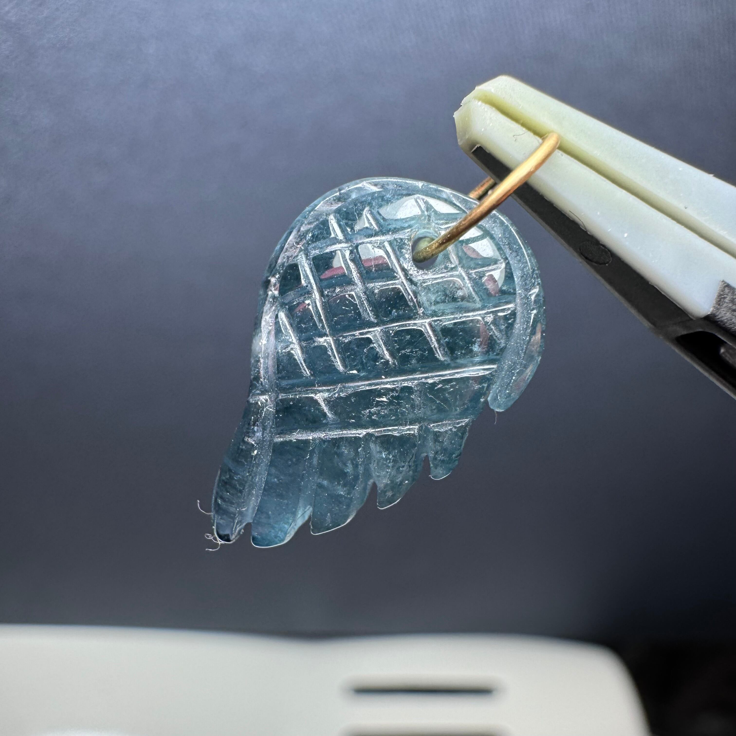 トルマリン k18 羽チャーム