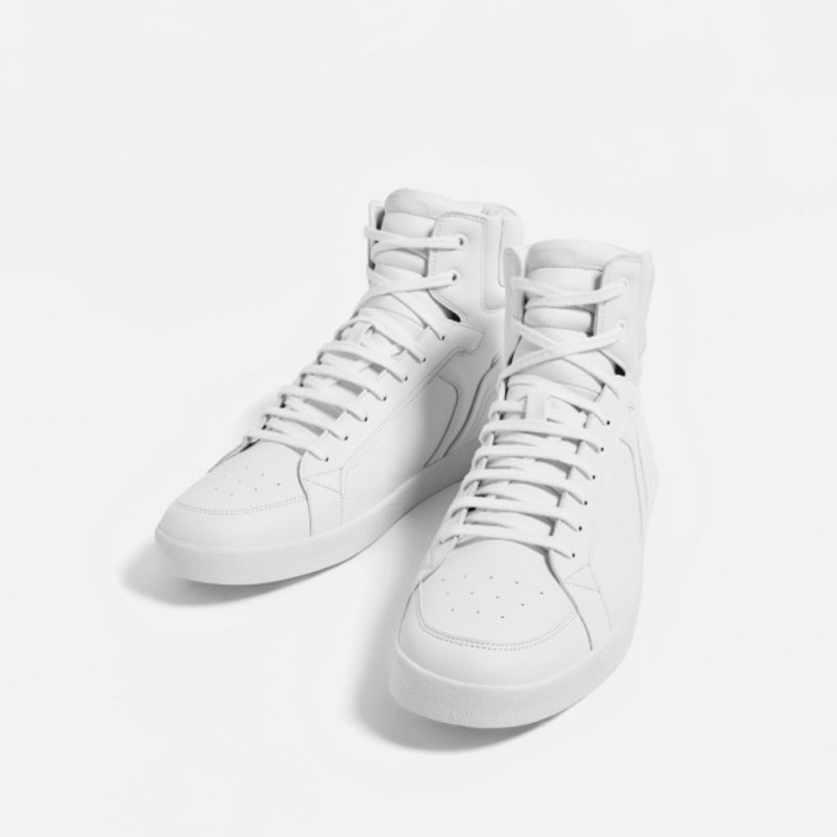 ☆ZARA/ザラ ハイカット スニーカー/メンズ/27cm/白☆新品 | kaykfactory
