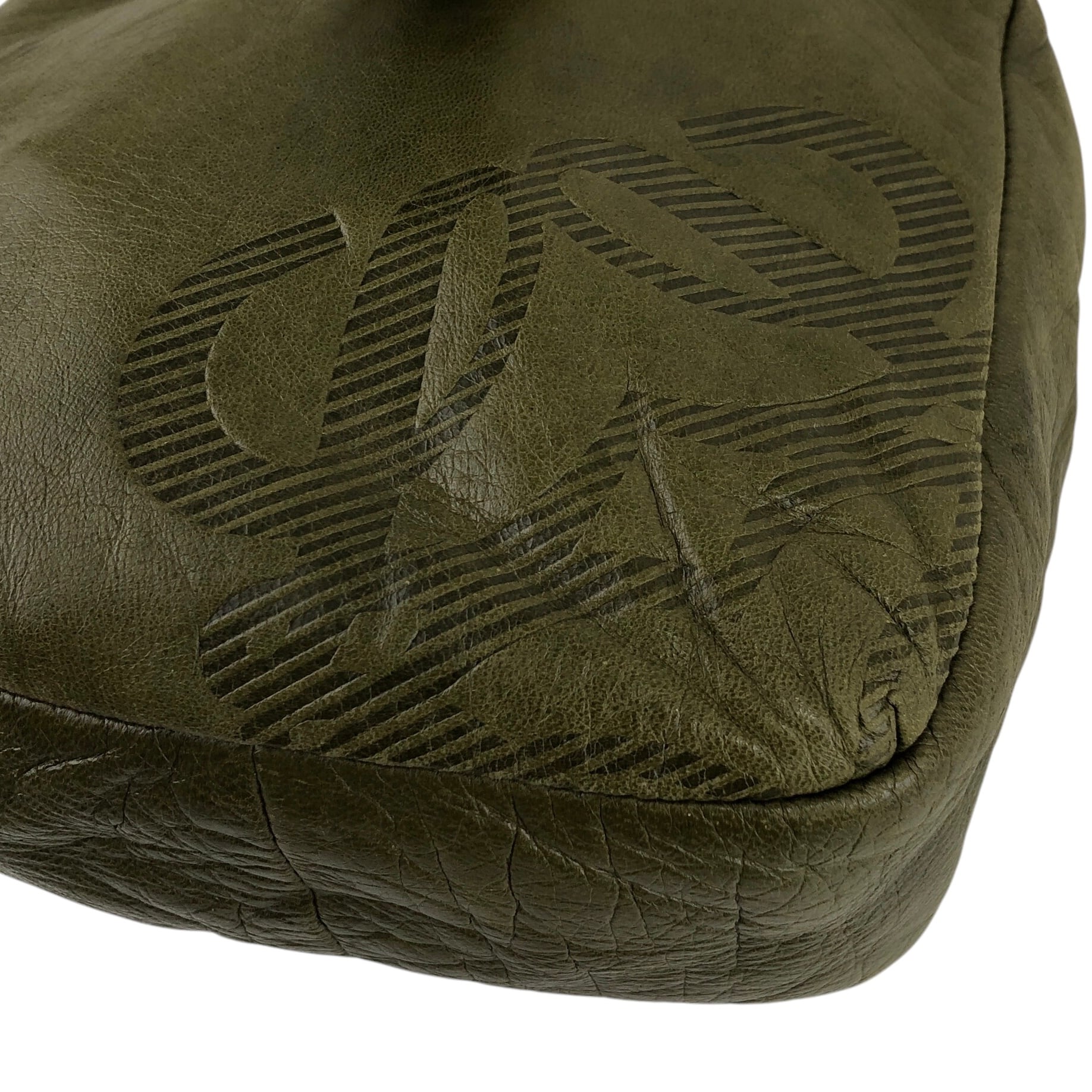 LOEWE ロエベ ショルダーバッグ カーキ アナグラム ナッパレザー