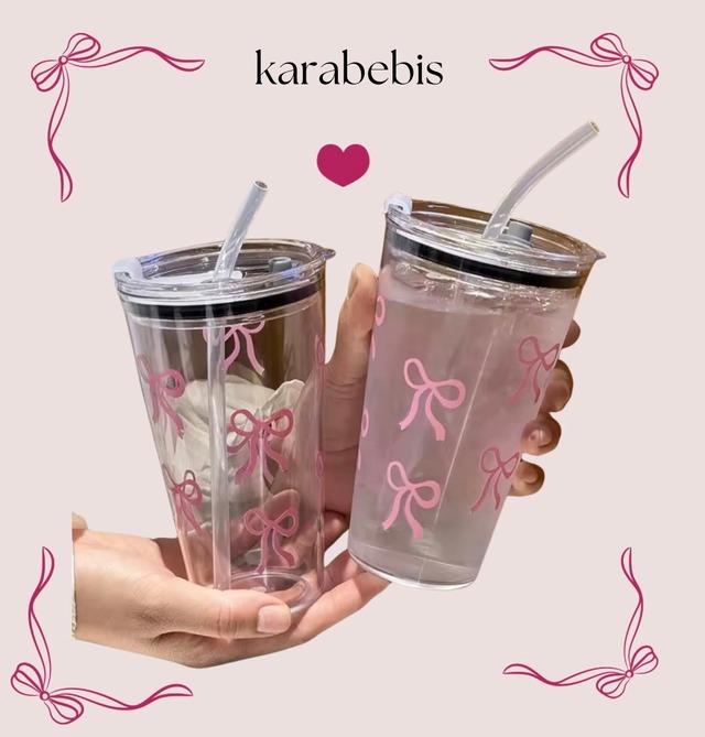 pinkribbon タンブラー500ml  *⑅︎୨୧