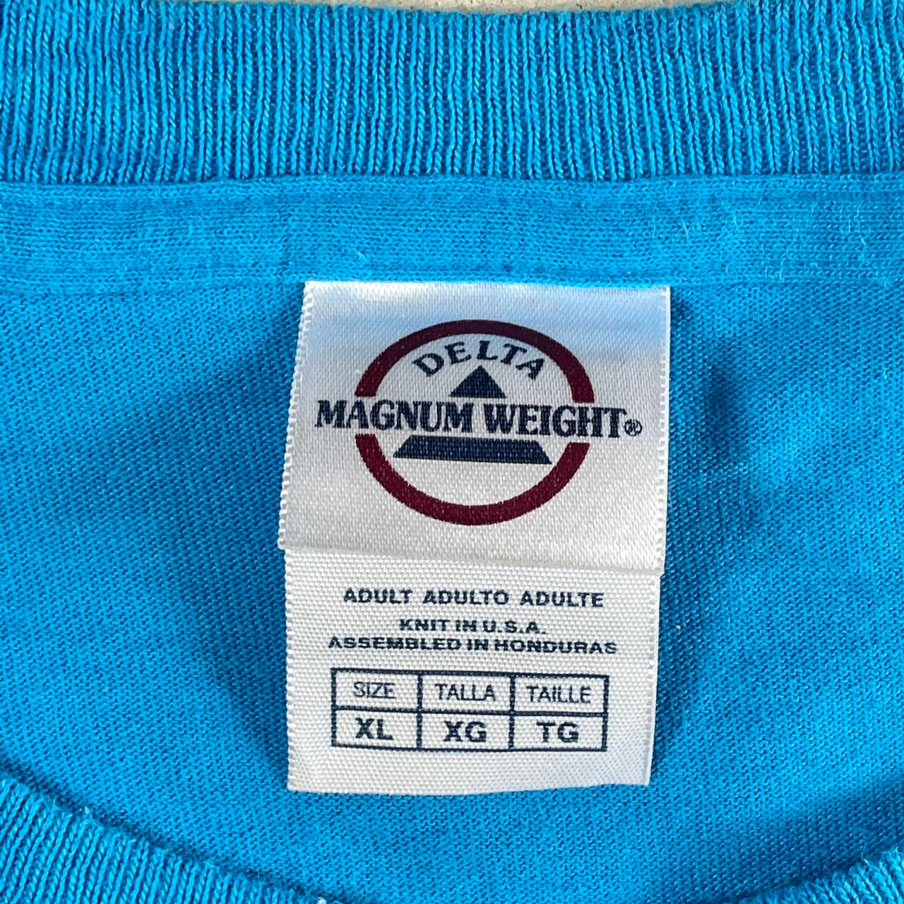 あ〜きゃん♬様　レア　高品質　カーネリアン　イルカ　ドルフィン イルカ ドルフィン アート プリント Tシャツ メンズXL 古着 水色