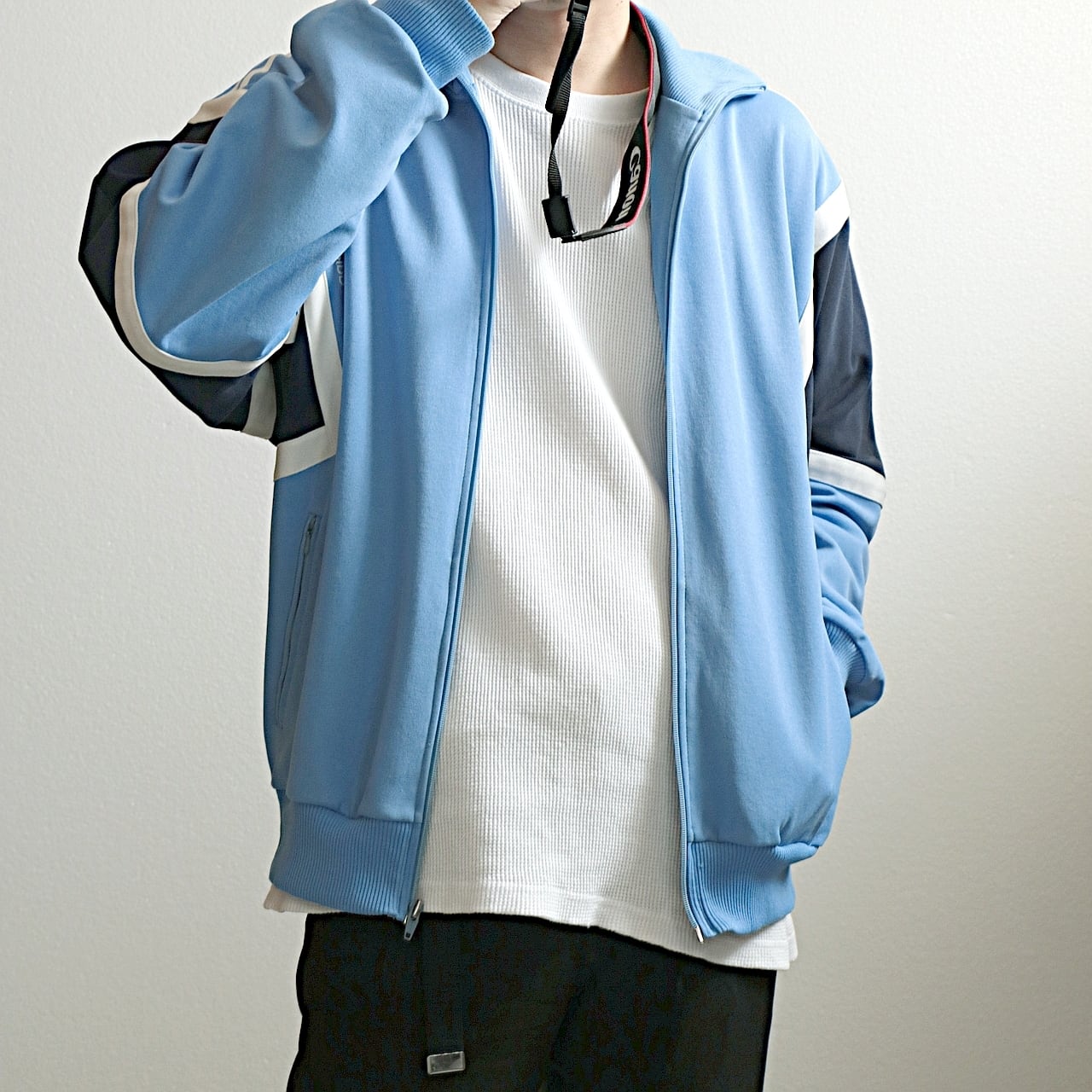 90s adidas アディダス ハイネック トラックジャケット ジャージ 古着 used