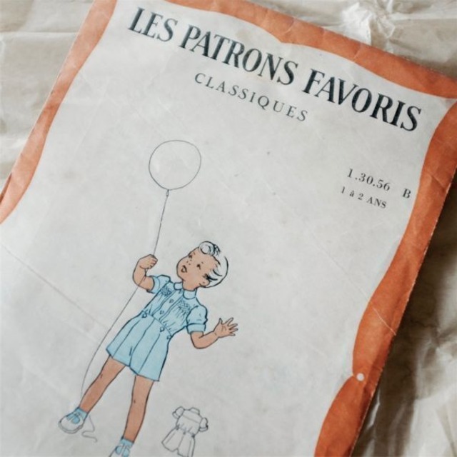 50s France 永遠の子供服と型紙 LES PATRONS FAVORIS 男の子 ロンパース