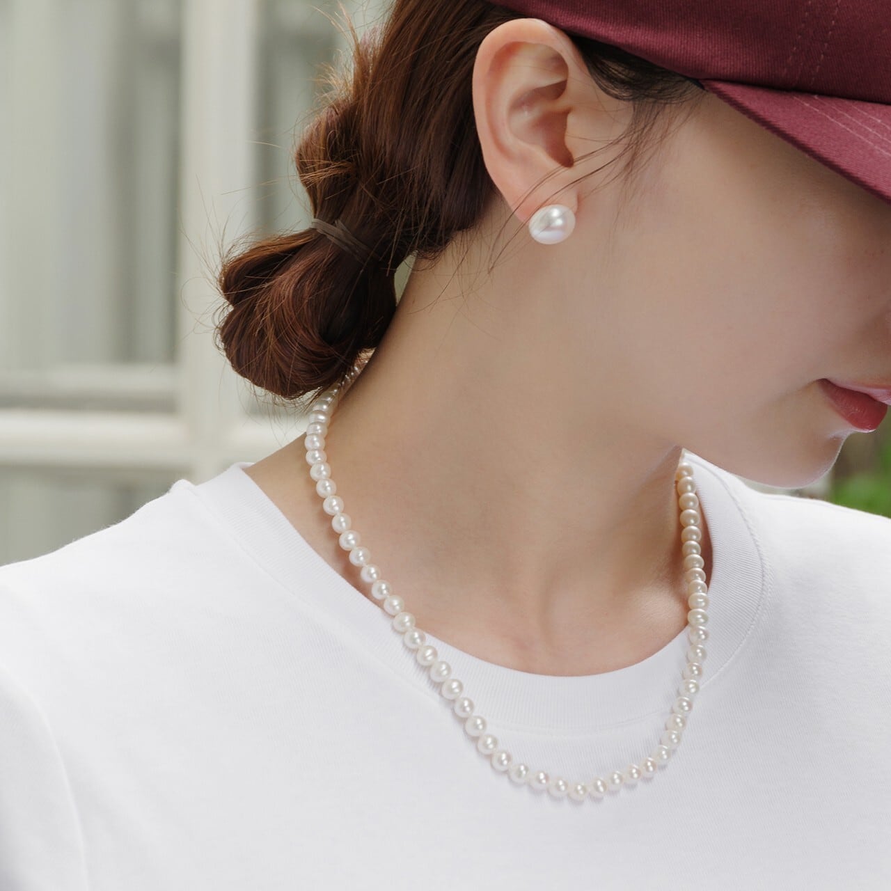 パール ネックレス k18 K18 あこや本真珠 パールネックレス 1珠 真珠