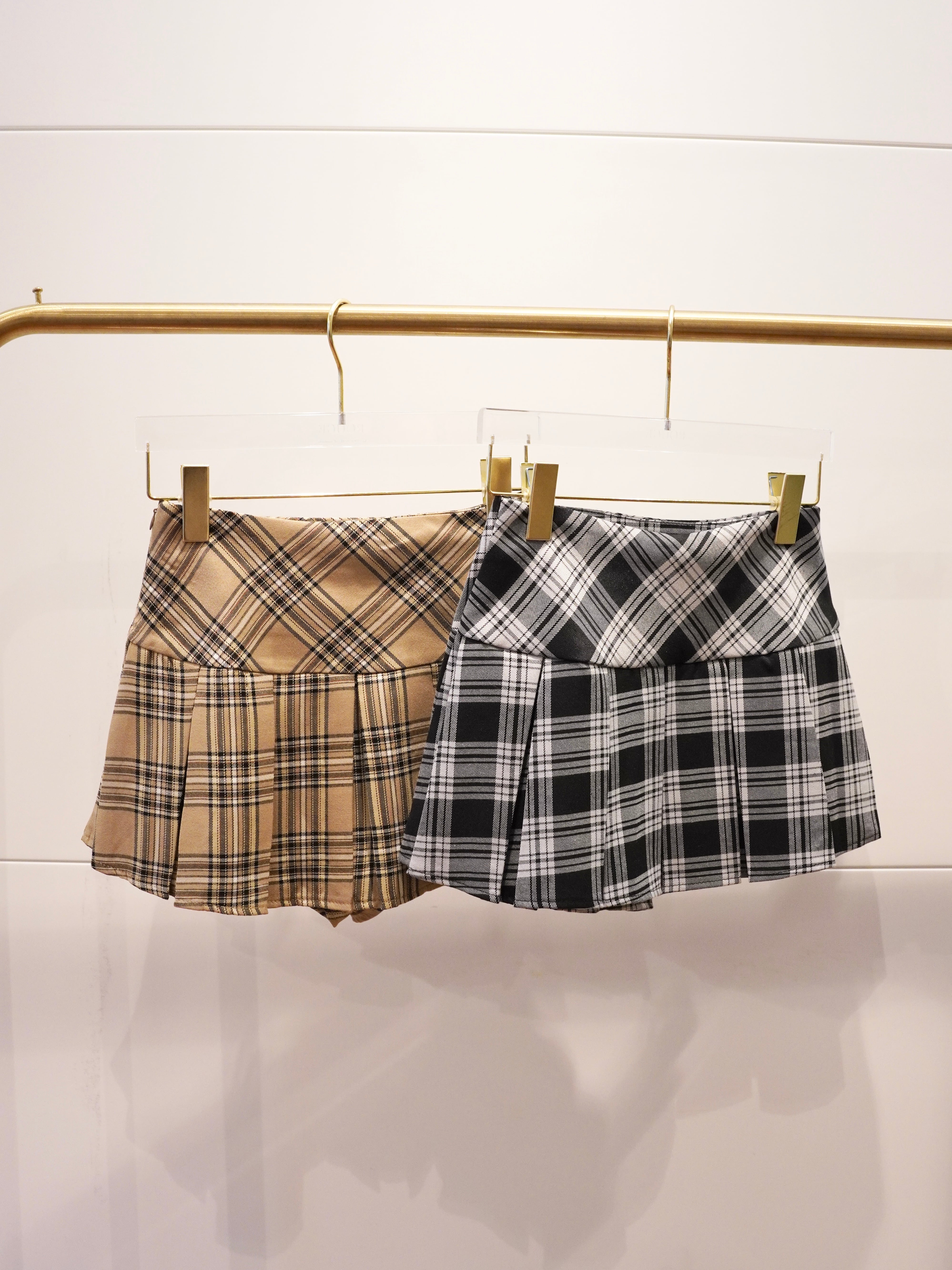 再入荷】plaid pleats mini skirt(gray) | POMME d'amour 再入荷】plaid pleats mini skirt(gray) | POMME d'amour