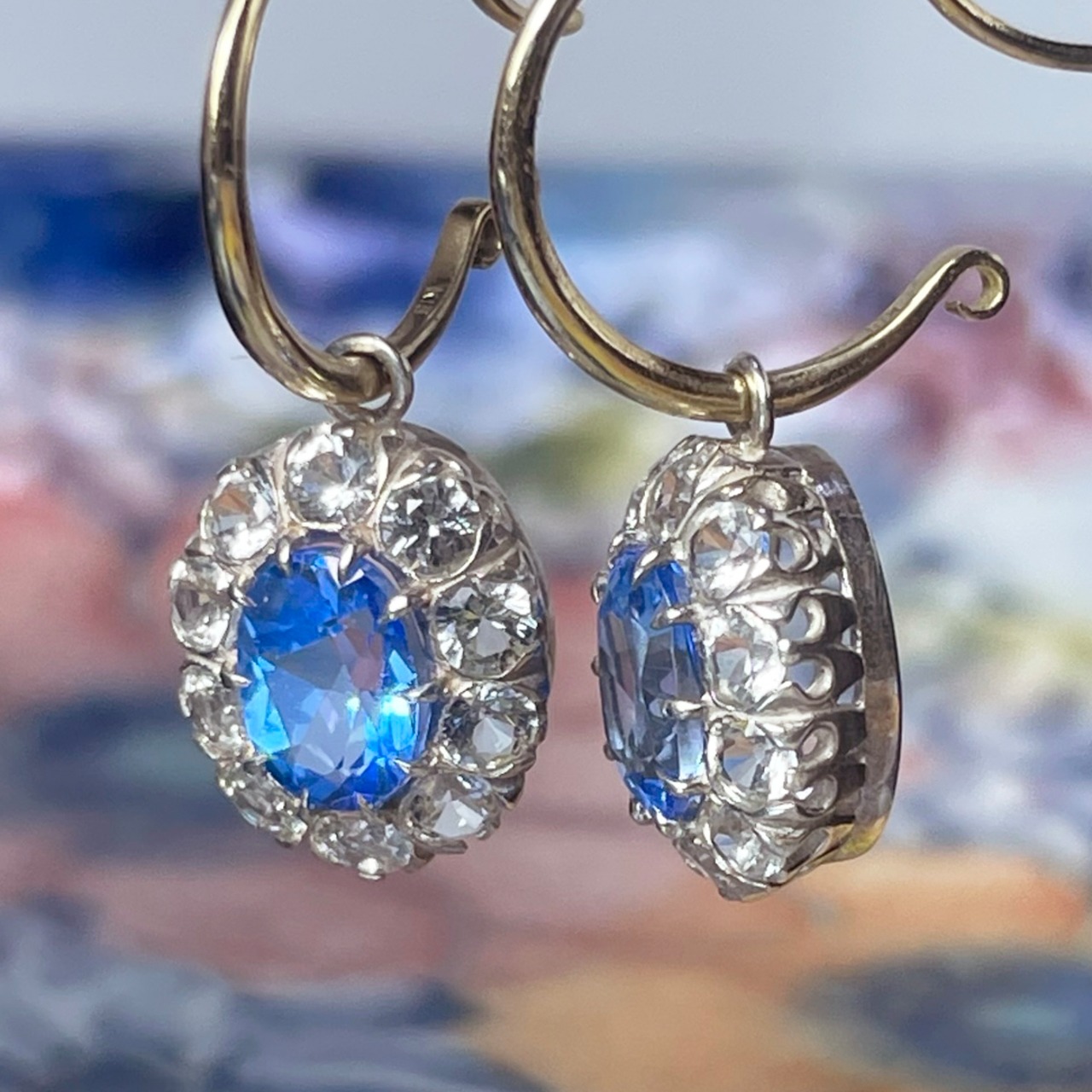 Fleur(フルール) ブルー&ホワイトトパーズ ピアス