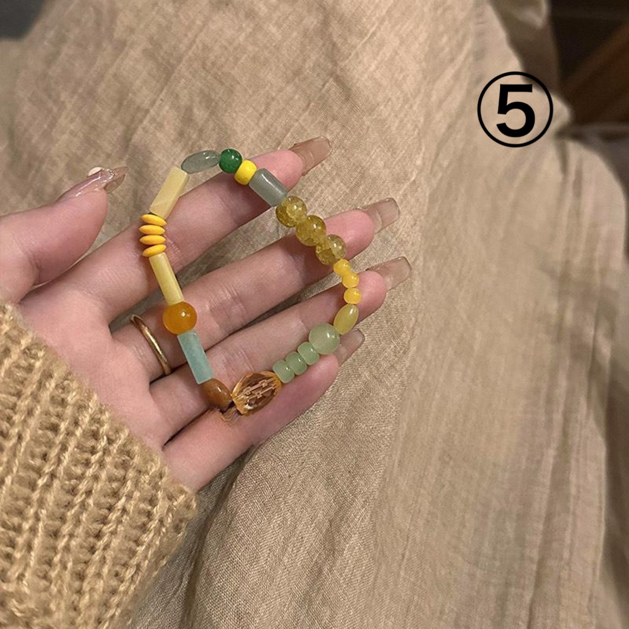 ハンドメイド おしゃれ レトロ 天然石 民族風 手作り ブレスレット - 10