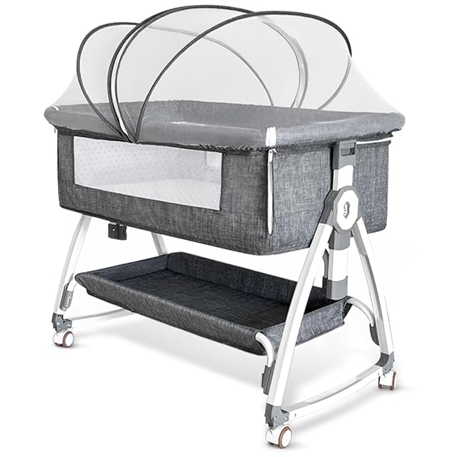 Dulumer 3 IN 1 ベビーベッド 添い寝 ゆりかご 持ち運びベビーベッド