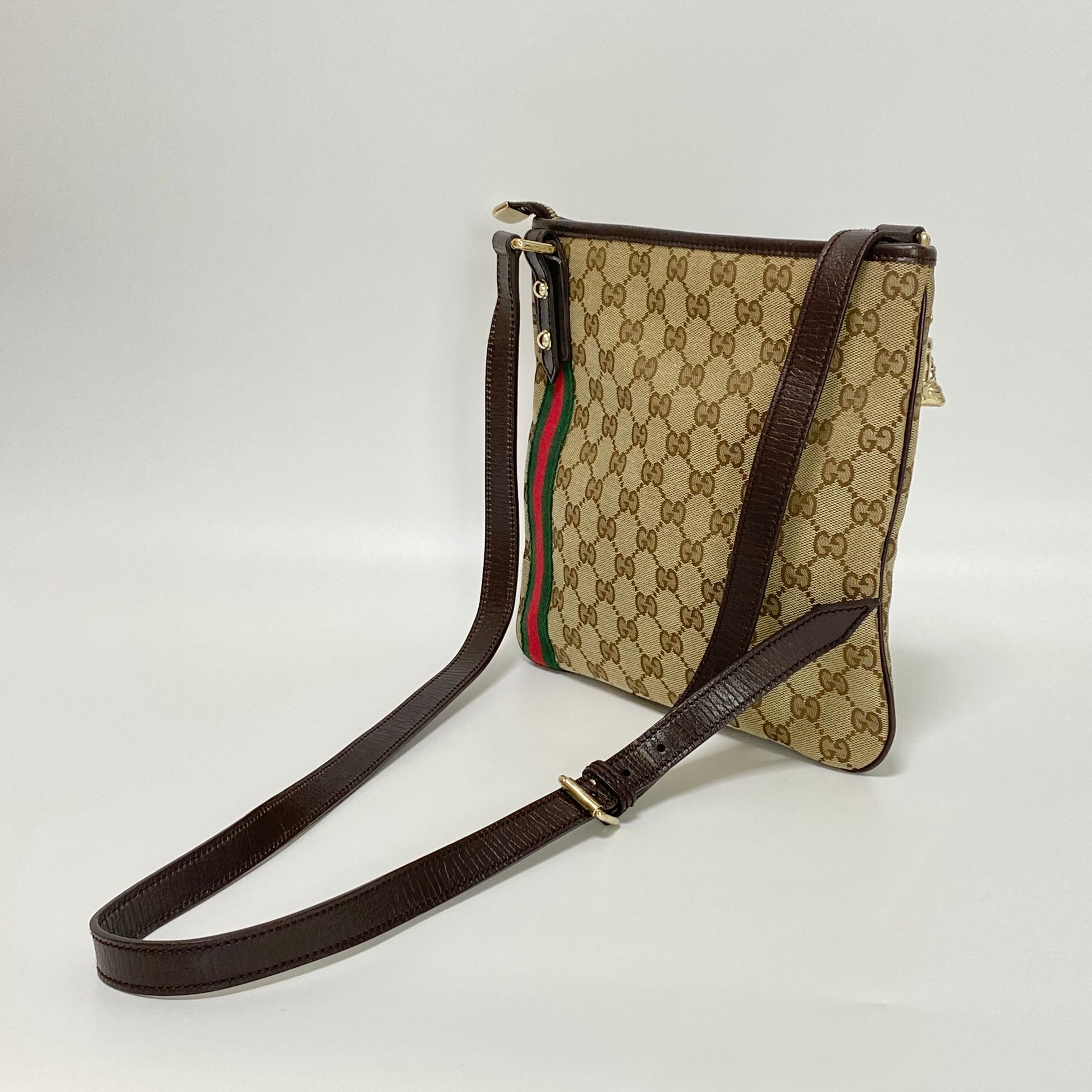 GUCCI グッチ 144388 シェリーライン GG柄 ショルダーバッグ ブラウン