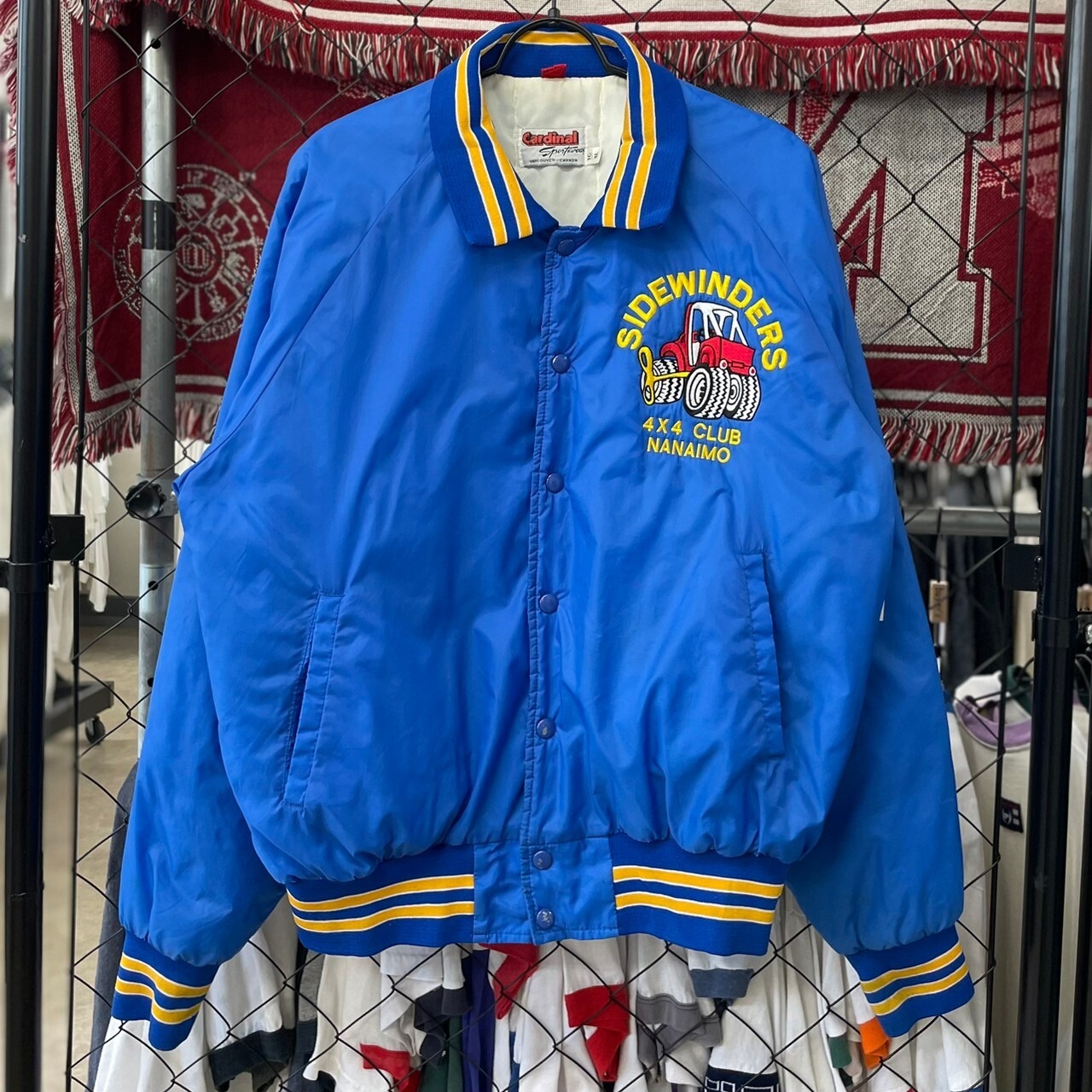 90s アメリカンイーグル スタジャン 袖デニム ワッペン アウター USA 