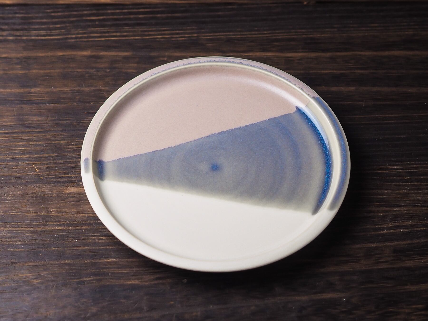 muutos flat plate 16cm ピンク／kobayashi pottery studio