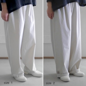 cotton wide pants  コットンワイドパンツ　evam eva