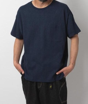 GOHEMP WIDE PK TEE(MARINE NAVY)