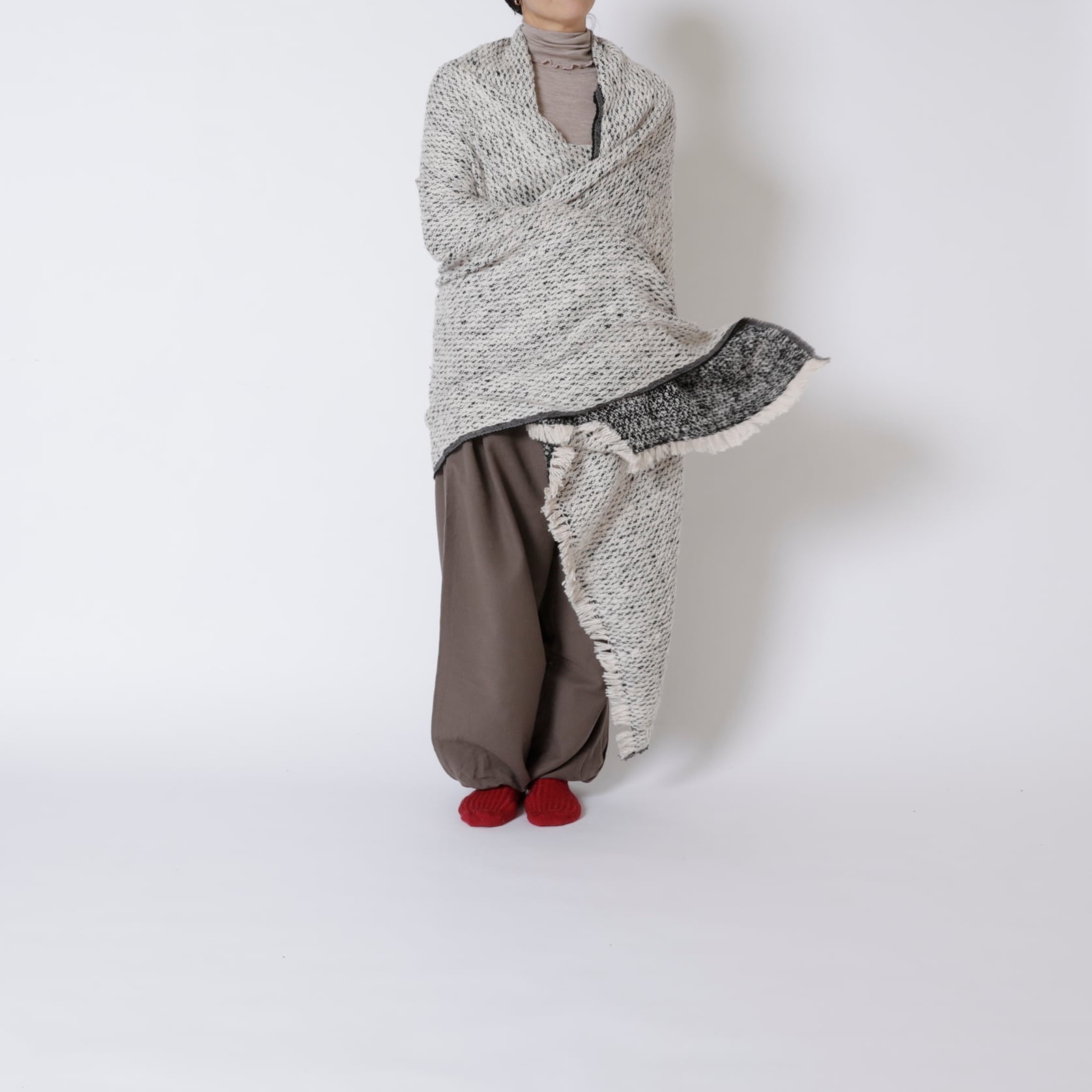 Suno & Morrison / オーガニックコットン ガラ紡ブランケットストール