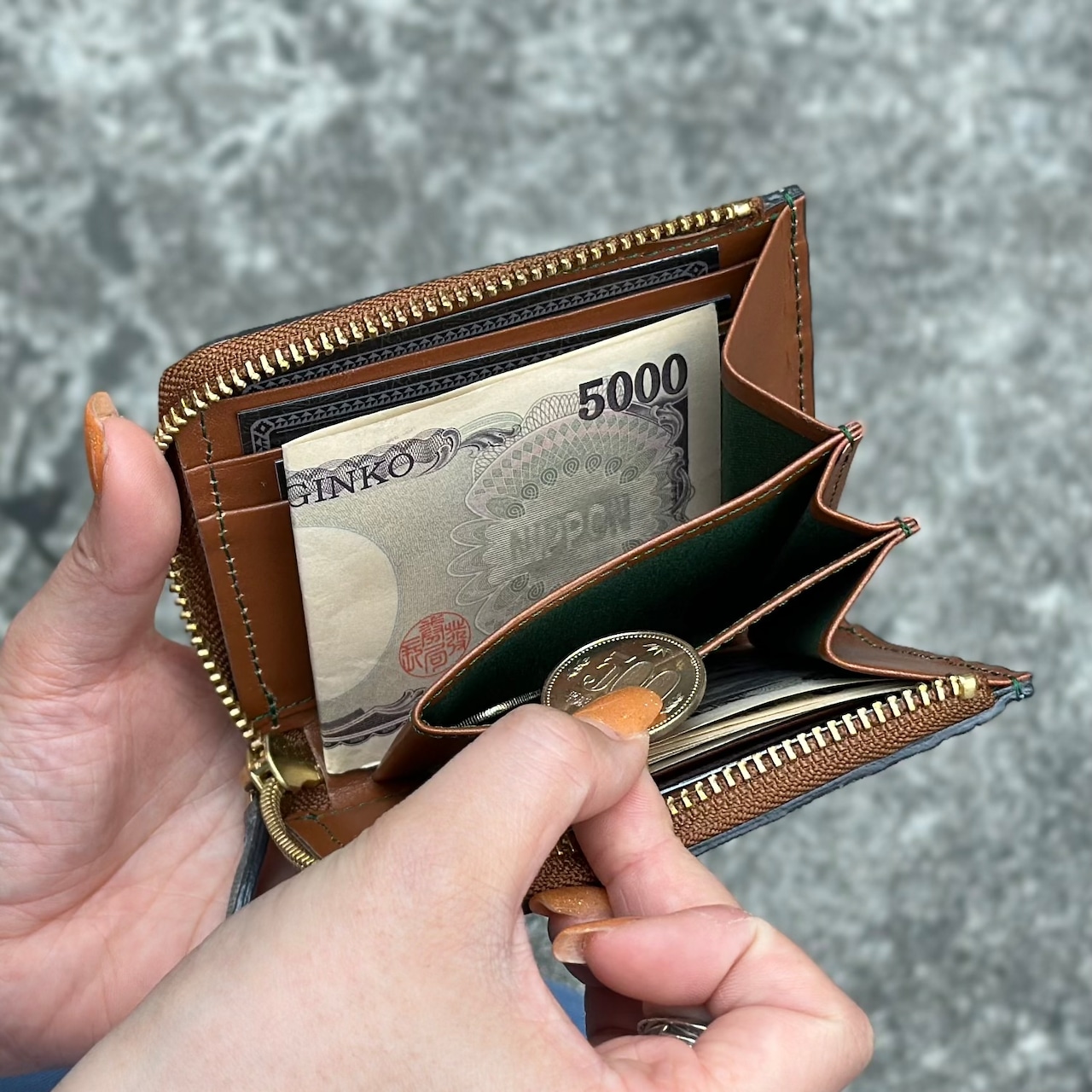 コンパクトウォレット Lジップ エレファント