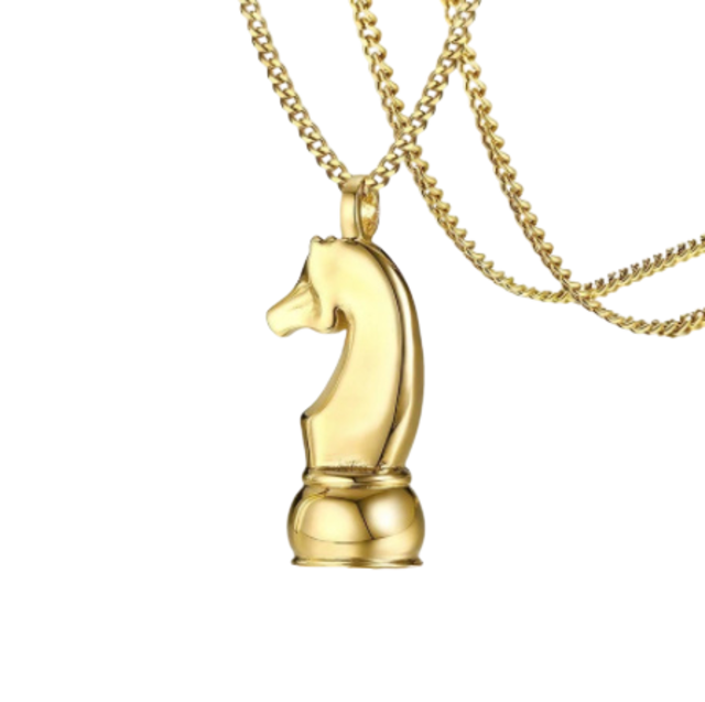 Chess hand polish necklace