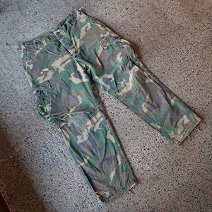 70's アメリカ軍 リップストップ BDUパンツ used [206019]