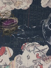 【受注商品】Rumi Rockキモノ「江戸天文学」ベージュ　[A1777]
