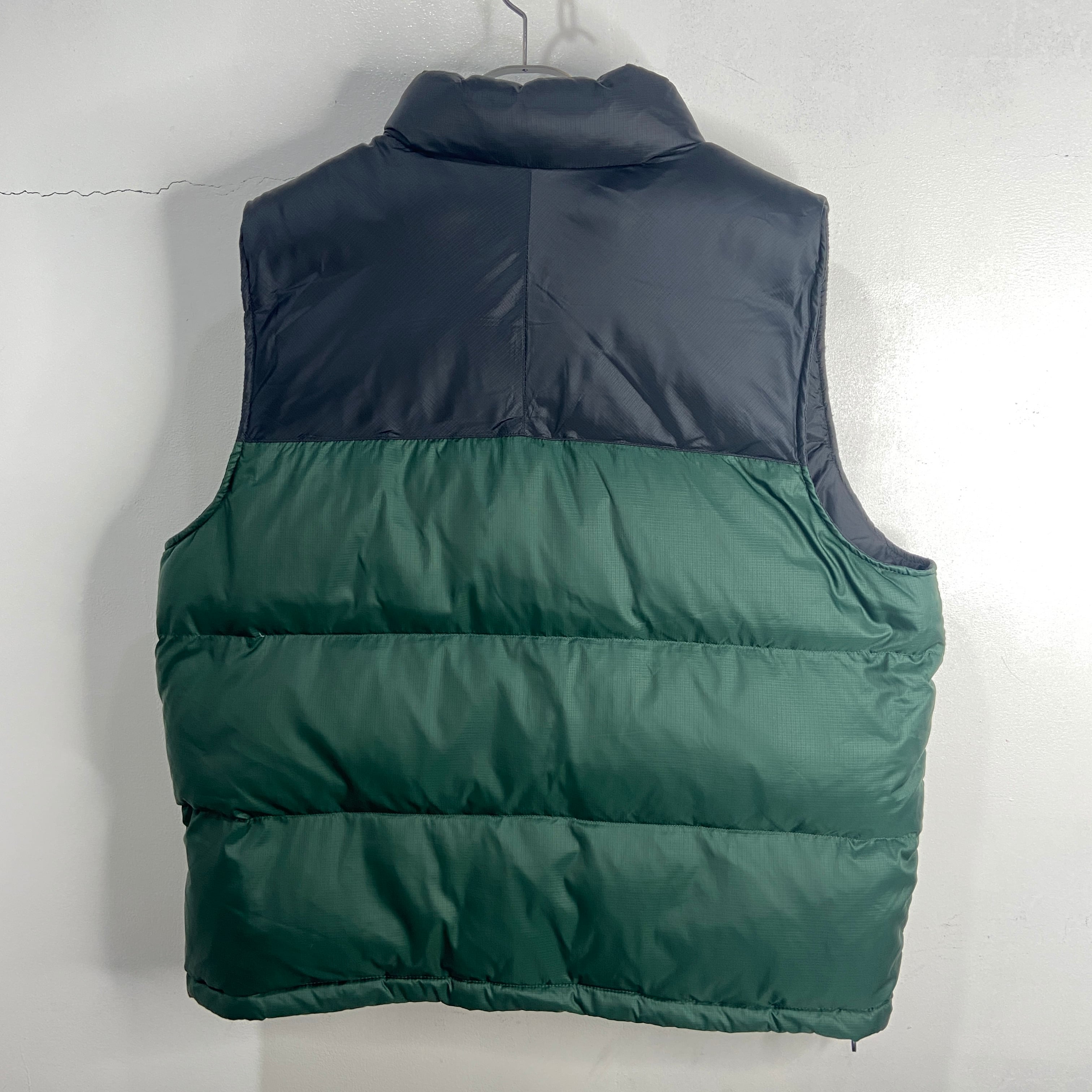 90s Eddie Bauer EBTEK 切替ダウンベスト XL 緑黒 | 古着屋 Uan