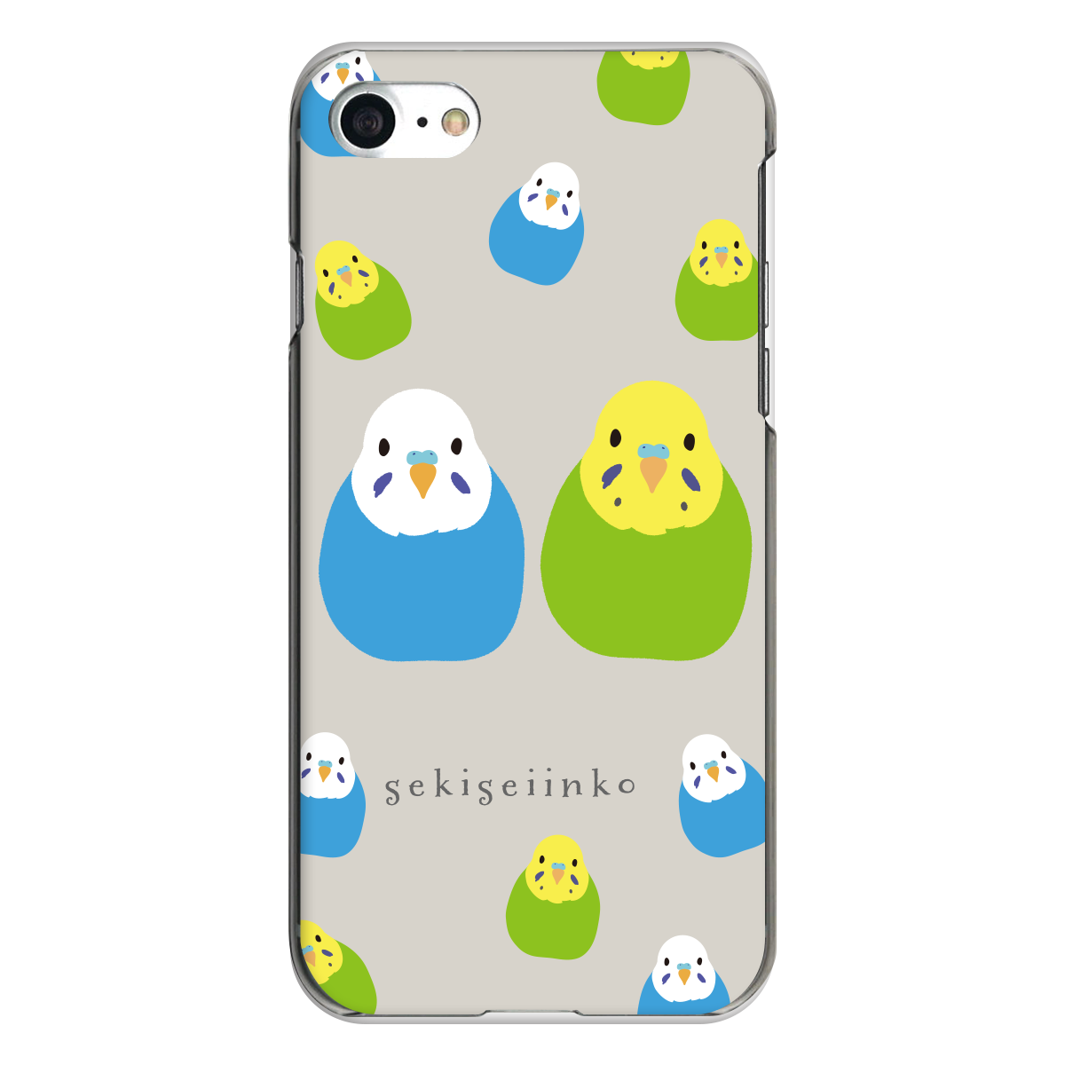 iPhone対応 スマホ ハードケース クリア インコ 青・緑 ミックス インコ 動物 デザイナーズ 【iPhone17 / iPhone16e / AQUOS / Xperia 他 iPhone / Android ほぼ全機種対応】 |desr3521