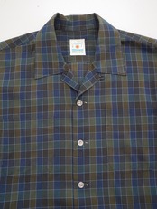 60s-70s opencollar check shirt